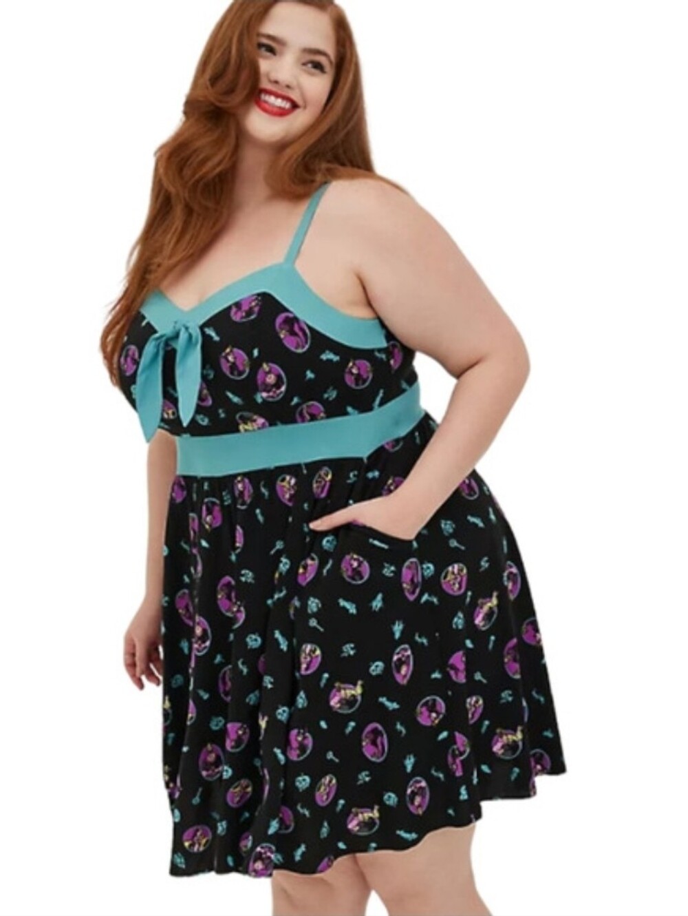 Disney Villains Dress Smocked Back With Pockets Size 2 Torrid